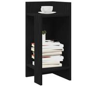 Zentexion Lot de 2 tables d'appoint noires avec étagère - En bois de qualité supérieure - Peu encombrant - Moderne - Idéal pour salon, chambre à coucher, couloir, balcon et canapé