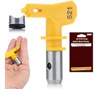 Zenthril Buse de Pulvérisation Haute Pression 521 - Jet 25 cm, Ø 0,021" | Pour Peintures Façade, Latex, Époxy | Montage Facile | Accessoire pour Pistolet Airless