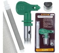 Zenthril Set Buse de Pulvérisation Haute Pression PowerXcellence 519 - Jet 25 cm, Filtre 60 Mesh | Pour Acrylique et Latex | Accessoire pour Pistolet à Peinture Professionnel