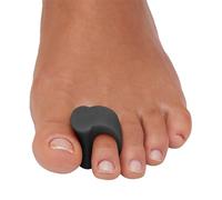 ZenToes Lot de 4 séparateurs d'orteils en gel pour chevauchement des orteils, oignons, alignement du gros orteil, correcteur et entretoise (noir)