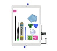 Zentop Kit de réparation pour écran tactile Blanc iPad 6ème génération A1893 A1954 avec bouton Home et support pour appareil photo, adhésif pré-installé