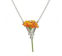 ZenVib Un collier Kind - Chaque fleur raconte une histoire différente, DIY Forever Bow Bouquet Pendentif Fleur Insert Colliers Porte-breloques Clip Accessoires Déclaration Cadeaux Bijoux, Moyen
