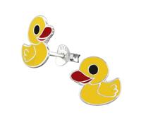 Zenvie Boucles d'oreilles à tige en argent sterling en forme de canard en caoutchouc rétro