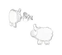Zenvie Boucles d'oreilles à tige en argent sterling en forme de mouton avec boîte cadeau - 10 mm x 9 mm, 10mm x 9mm, Argent sterling, Pas de gemme