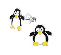 Zenvie Boucles d'oreilles Clous Pingouin Mignon - Argent Sterling 10 x 11 mm, Créature des Neiges Antarctiques