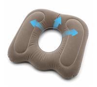 Zenvoka Coussin Coccyx Gonflable Anti-Escarres pour Hémorroïdes Gris | Coussin gonflable ergonomique avec assise en forme de bouée, idéal pour voiture, bureau et voyage, facile à transporter