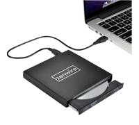 Zenwire Graveur Externe de CD-R/DVD-RW/ROM Graveur de CD/DVD USB 3 Writer Lecteur Portable pour Ordinateur Portable PC MacBook Windows 11/10/8.1/7 Linux/Mac Desktop, Noir