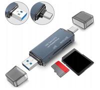 Zenwire Lecteur de cartes mémoire SD USB 3.0 USB-C Adaptateur 4 en 1 SD + MICRO SD TF 5 Gb/s jusqu'à 2 To