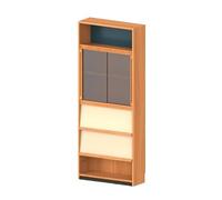 ZENY896V Armoire de rangement minimaliste à compartiments ouverts - Armoire rabattable pour imprimante - Taille L