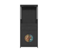 ZENY896V Buddha Autel Shelf Table d'offrande de richesse chinoise avec peinture laquée, armoire verticale pour le sanctuaire de Bouddha, statue Bouddha Shelf (Noir)