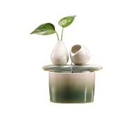 ZENY896V Fontaine d’Intérieur Fontaine à Eau de Table en céramique for décoration intérieure et extérieure la Maison, Bureau Fontaine de Table(Green)
