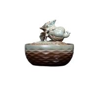 ZENY896V Fontaine d’Intérieur Fontaine de Table en céramique Style Chinois, décoration d'intérieur for la Maison, Cuisine ou Le Bureau Fontaine de Table(Blue)