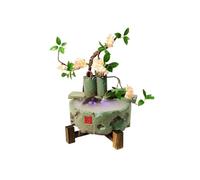 ZENY896V Fontaine d’Intérieur Fontaine d'intérieur Cascade Table Bureau céramique Feng Shui Roue Ornements d'eau Fontaine de Table(Green)
