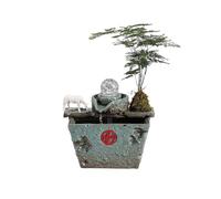ZENY896V Fontaine d’Intérieur Fontaines de Table d'intérieur avec Boule Feng Shui et Pot en céramique orné d'ornements d'eau Courante Fontaine de Table
