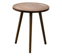 ZENY896V Table Basse Table d'appoint de canapé rétro sculptée, Table Basse Circulaire en Bois, Table d'angle Minimaliste pour Le Salon(Moyen)