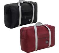 ZenyTra Lot de 2 sacs de voyage pliables - Sac de voyage léger pour le week-end, la gym et le transport, grande capacité résistant à la déchirure pour femmes et hommes, parfait comme compagnon de