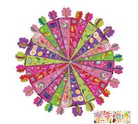 ZenyTra Lot de 24 mini sacs d'école pliables avec 4 autocollants pour crème glacée - Sacs à sucre colorés pour la rentrée scolaire, les anniversaires d'enfants et les fêtes - Design individuel à