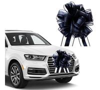 ZenyTra Lot de 5 nœuds noirs pour voiture de mariage, 180 cm, réutilisables, taille XXL, décoration de voiture pour voiture de mariage, cérémonie de deuil, fête gothique et événements élégants