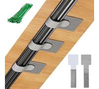 ZenyTra Lot de 50 organiseurs de câbles, 20 serre-câbles, verts, auto-adhésifs, 30 x 90 mm, pour gestion des câbles, bureau, ordinateur, TV, guirlande lumineuse, accessoires électroniques