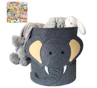 ZenyTra Seau de rangement pour jouets et panier à linge pour enfants - 35 x 35 cm - Motif mignon - Panier de rangement multifonction pour jouets, vêtements, chambre, chambre d'enfant (avec 25