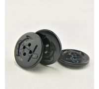 ZENZDS 20 pièces 15-30MM Bouton en résine d'ancre Noire 4 Trous Boutons de Pardessus Couture Boutons décoratifs Dos Plat pour l'artisanat, la Couture, Le Projet Fait à la Main