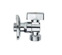 ZENZERO® - Robinet à bille en laiton - Vanne à angle - Avec rosette - Pour machine à laver - Raccord 1/2" - Sortie 3/4" - 1 pièces