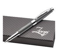 ZenZoi Elegant Pen - Stylo à bille Executive gris - Écriture lisse - Encre gel fine - Stylo fantaisie de luxe pour homme ou femme - Qualité professionnelle - Coffret cadeau haut de gamme