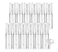 ZEOABSY 12 Pièce Petit 5ml Flacons Pompes à Lotion Airless de 5 ML Transparent avec Pompe Transparent, Vide Récipient Cosmétique Bouteille de Crème - Aucun Tube REQUIS - Rechargeable