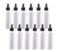 ZEOABSY 12 Pièces 100ml Vaporisateur Vide, Blanc Petits Vaporisateur en Plastique, Flacon Spray Vide, Atomiseur Parfum, Bouteilles avec Pompe de Pulvérisation Noir de Voyage