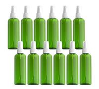 ZEOABSY 12 Pièces 100ml Vaporisateur Vide, Vert Petits Vaporisateur en Plastique, Flacon Spray Vide, Atomiseur Parfum, Bouteilles avec Pompe de Pulvérisation Noir de Voyage