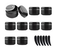 ZEOABSY 24 pièces 20 g Blanc Crème Pots en Plastique, 20 ml Avec BArgentd Argent Cosmétiques récipient Lotion onguents DIY Masque facial Pots en Voyage