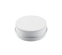ZEOABSY 30 Pièces 15ml Pots en Aluminium Vide Rond Blanc Petit Cosmétiques Pot Conteneurs for Fait Main Bougies Crème Baume Voyage, 5X Spatule, 2X Étiquettes