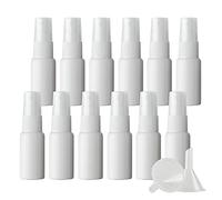 ZEOABSY 48 Pièces 15ml Flacon Spray Vide, Vaporisateur Vide, Blanc Petits Vaporisateur en Plastique, Atomiseur Parfum, Bouteilles avec Pompe de Pulvérisation Blanc de Voyage