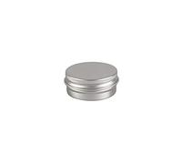ZEOABSY 50 Pièces 15ml Pots en Aluminium Vide Rond Argent Petit Cosmétiques Pot Conteneurs for Fait Main Bougies Crème Baume Voyage, 5X Spatule, 2X Étiquettes