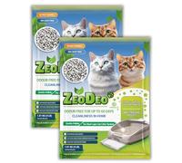 ZeoDeo- Granulés de litière pour Chats à la zéolite Naturelle pour systèmes de litière pour Chats à Double Couche -'''ZeoDeo''-Natural Zeolite Cat Litter Pellets (3.62 kg (Set 2 Packs X1.81 kg))