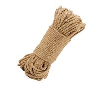 ZEONHAK Corde de jute naturelle torsadée pour travaux manuels, bagages 60 m x 8 mm