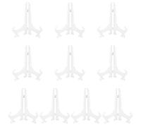 ZEONHAK Lot de 10 chevalets en plastique transparent de 20 cm