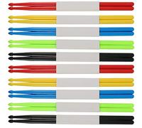 ZEONHAK Lot de 10 paires de baguettes 5A en nylon avec poignées antidérapantes pour enfants et adultes, vert, bleu, rouge, noir, jaune