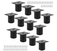 ZEONHAK Lot de 12 Pieds de Meubles réglables de 5,1 cm, en Alliage d'aluminium avec vis, Pieds de Rechange réglables pour canapé, Placard, Armoire