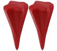 ZEONHAK Lot de 2 cales de fendage de bois diamantées de 1,8 kg, 4 directions en acier pour fendre le bois, rouge