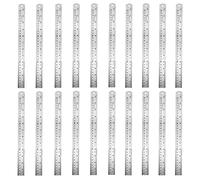 ZEONHAK Lot de 20 règles en acier inoxydable de 30 cm, règles de précision en métal avec table de conversion, règle à bord droit pour mesurer le travail du bois de bureau, l'ingénierie