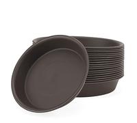 ZEONHAK Lot de 20 soucoupes en plastique de 15,7 cm pour pots de fleurs, pour plantes d'intérieur et d'extérieur, café