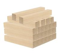 ZEONHAK Lot de 24 blocs de sculpture en tilleul de 2,5 x 2,5 x 15,9 cm, blocs de bois de tilleul pour la sculpture sur bois, blocs de sculpture sur bois pour débutants Whittler et projets de bricolage