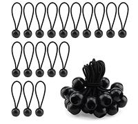 ZEONHAK Lot de 50 tendeurs élastiques caoutchouc avec boules, 10 cm pour bâche de camping, articles ménagers