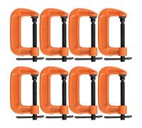 ZEONHAK Lot de 8 mini pinces en C de 50 mm avec vis réglable pour soudure, travail du bois, orange