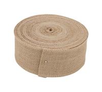 ZEONHAK Rouleau de toile de jute naturelle pour décoration et emballage cadeau 8 cm x 25 m