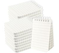 ZEONHEI 20 Pack A7 Small Note Pads, 80 Sheets Spiral Lined Notepads with Clear Cover, Mini Pocket Notebooks for Taking Notes Reminders Organization Planning, 115x70mm