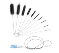 ZEONHEI Lot de 10 Tuyau Brosses de Nettoyage, 155 cm Brosse à Tuyau à Double Extrémité pour Aquarium, 10 Tailles Différentes de Brosses de Nettoyage en Nylon, pour Aquarium, Bouteilles, Évier