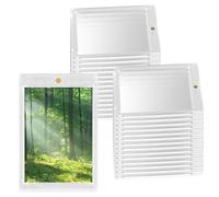 ZEONHEI Lot de 24 protecteurs de cartes magnétiques transparents 130PT en plastique rigide One Touch pour cartes de collection, échange, vitrine