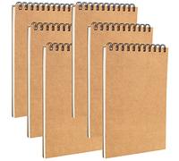 ZEONHEI Lot de 6 Carnet de Dessin A5 Sketchbook, 30 Feuilles/60 Reliure Spirale Papier Dessin Cahier,Carnet de Croquis Papier Dessin pour Peinture, Croquis